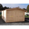 Habrita Garage bois Marron Bois massif 18.90m²