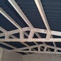 Habrita Garage bois Marron Bois massif 18.90m²