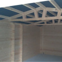 Habrita Garage bois Marron Bois massif 18.90m²