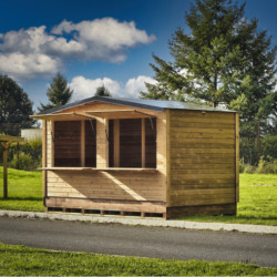 Habrita Armoire de jardin Marron Bois massif 5.76m²