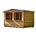 Habrita Armoire de jardin Marron Bois massif 5.76m²