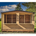 Habrita Armoire de jardin Marron Bois massif 5.76m²