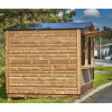 Habrita Armoire de jardin Marron Bois massif 5.76m²