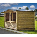 Habrita Armoire de jardin Marron Bois massif 7.2m²