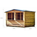 Habrita Armoire de jardin Marron Bois massif 8.6m²