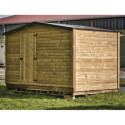 Habrita Armoire de jardin Marron Bois massif 8.6m²