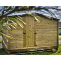 Habrita Armoire de jardin Marron Bois massif 8.6m²