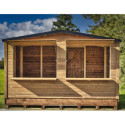 Habrita Armoire de jardin Marron Bois massif 8.6m²