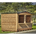 Habrita Armoire de jardin Marron Bois massif 8.6m²