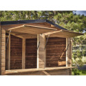 Habrita Armoire de jardin Marron Bois massif 8.6m²