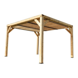 Habrita Tonnelles de jardin Marron Bois massif 10.6m²
