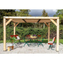 Habrita Tonnelles de jardin Marron Bois massif 12.2m²