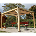 Habrita Tonnelles de jardin Marron Bois massif 12.2m²