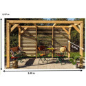 Habrita Tonnelles de jardin Marron Bois massif 12.2m²