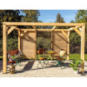 Habrita Tonnelles de jardin Marron Bois massif 12.2m²