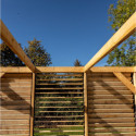 Habrita Tonnelles de jardin Marron Bois massif 12.2m²