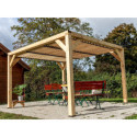 Habrita Tonnelles de jardin Marron Bois massif 10.6m²