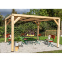 Habrita Tonnelles de jardin Marron Bois massif 10.6m²