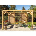 Habrita Tonnelles de jardin Marron Bois massif 10.6m²