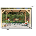 Habrita Tonnelles de jardin Marron Bois massif 12.2m²