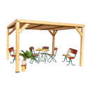 Habrita Tonnelles de jardin Marron Bois massif 12.2m²