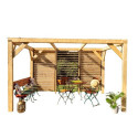 Habrita Tonnelles de jardin Marron Bois massif 12.2m²