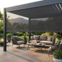 X-Metal Stores pour pergolas Gris Aluminium