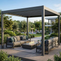X-Metal Pergolas bioclimatiques Gris Aluminium 9m²