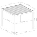 X-Metal Pergolas bioclimatiques Gris Aluminium 9m²