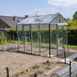 Filclair Serre de jardin en verre Gris 6.75m²