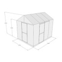 Filclair Serre de jardin en verre Vert 6.75m²