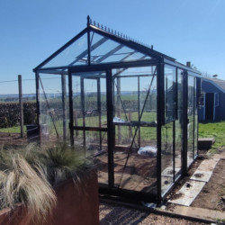 Filclair Serre de jardin en verre Noir 6.75m²