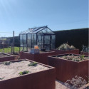 Filclair Serre de jardin en verre Noir 6.75m²