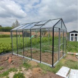 Filclair Serre de jardin en verre Gris 8.44m²