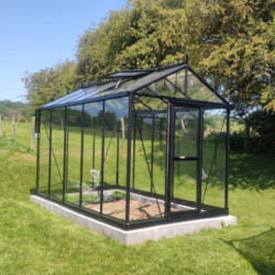 Filclair Serre de jardin en verre Noir 8.44m²