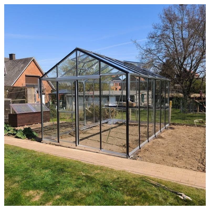 Filclair Serre de jardin en verre Gris  13.5m²