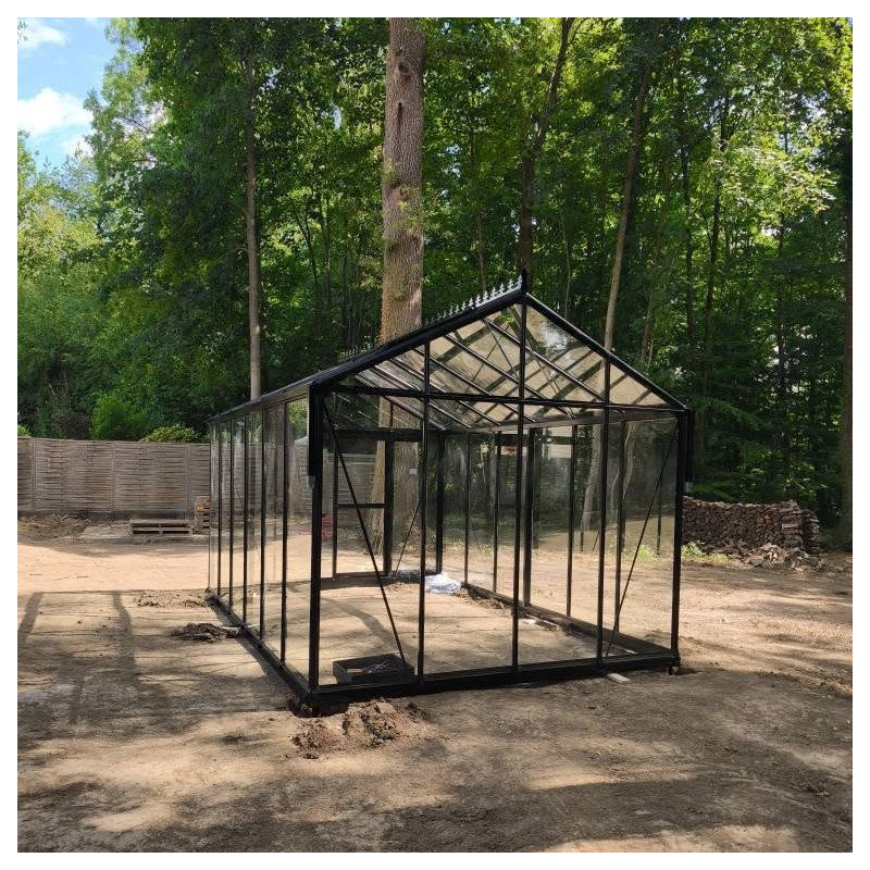 Filclair Serre de jardin en verre Noir  13.5m²