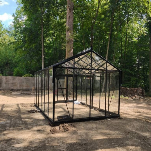 Filclair Serre de jardin en verre Noir  13.5m²
