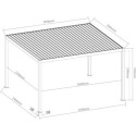 X-Metal Pergolas bioclimatiques Gris Aluminium 12m²