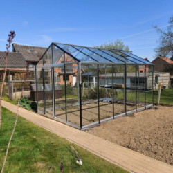 Filclair Serre de jardin en verre Gris 18m²
