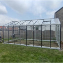 Filclair Serre de jardin en verre Gris 18m²