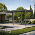 X-Metal Pergolas bioclimatiques Gris Aluminium 17.40m²