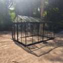 Filclair Serre de jardin en verre Noir 18m²