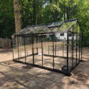 Filclair Serre de jardin en verre Noir 18m²