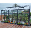 Filclair Serre de jardin en verre Noir 18m²