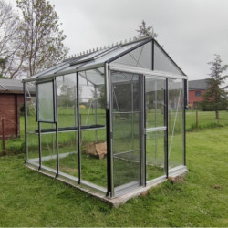Filclair Serre de jardin en verre Gris 6.75m²