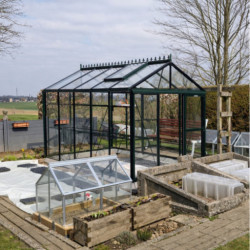 Filclair Serre de jardin en verre Vert 8.44m²