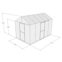 Filclair Serre de jardin en verre Noir 8.44m²
