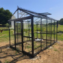Filclair Serre de jardin en verre Noir 8.44m²
