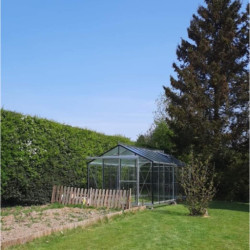 Filclair Serre de jardin en verre Gris  13.5m²
